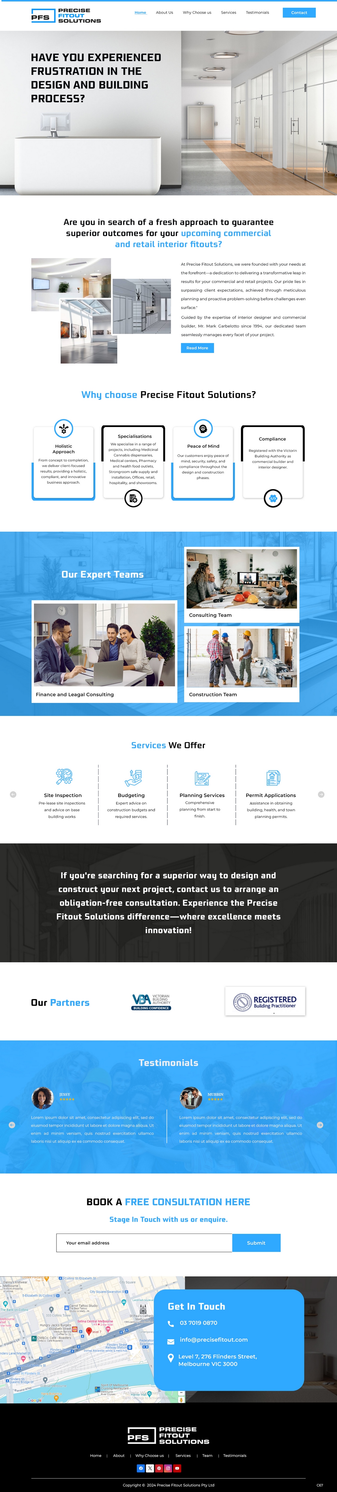 Web Design by pb for Precise Fitout Solutions Pty Ltd | Design #31968529