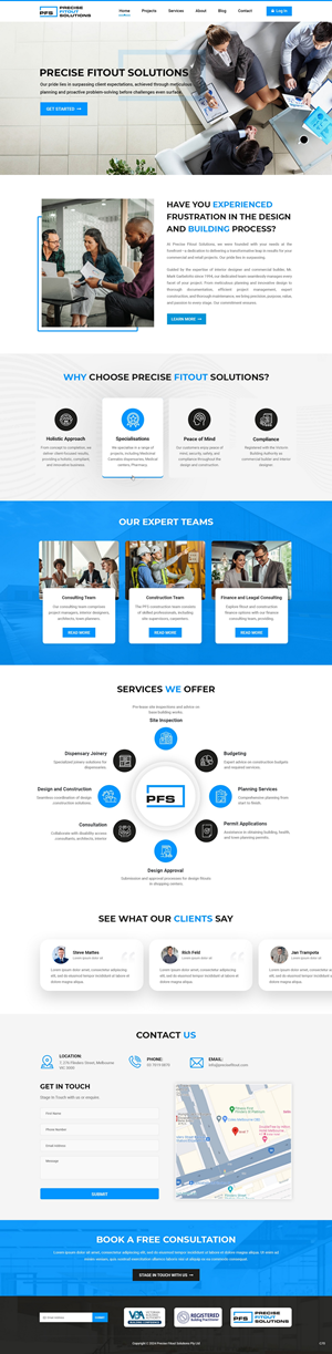 Diseño Web por pb para Precise Fitout Solutions Pty Ltd | Diseño: #31968530