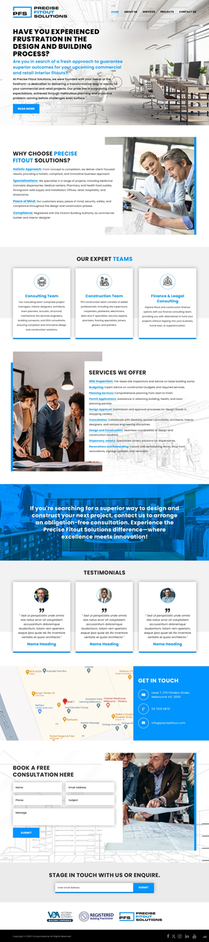 Diseño Web por pb para Precise Fitout Solutions Pty Ltd | Diseño: #31968531