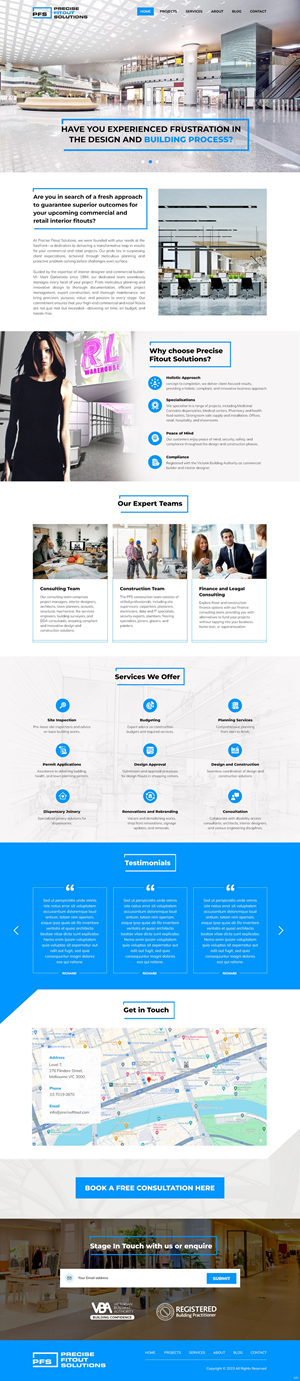 Diseño Web por pb para Precise Fitout Solutions Pty Ltd | Diseño: #31968534