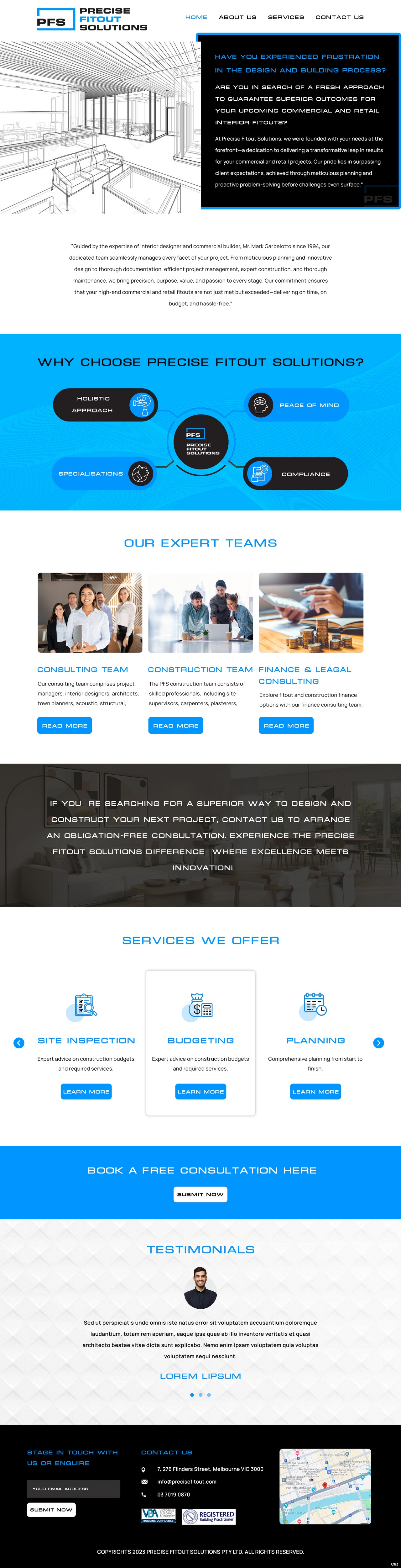 Web Design by pb for Precise Fitout Solutions Pty Ltd | Design #31975941