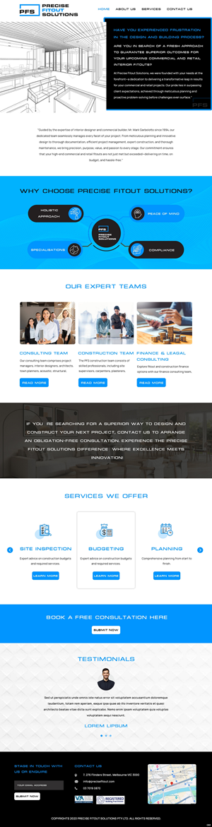 Diseño Web por pb para Precise Fitout Solutions Pty Ltd | Diseño: #31975941