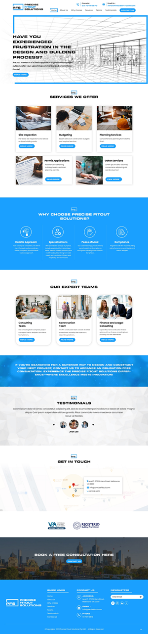 Diseño Web por pb para Precise Fitout Solutions Pty Ltd | Diseño: #31975942