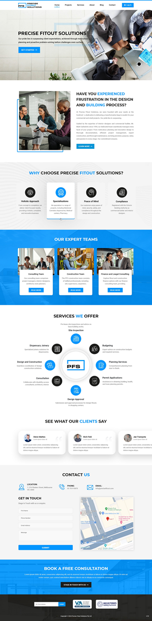 Diseño Web por pb para Precise Fitout Solutions Pty Ltd | Diseño: #31975967