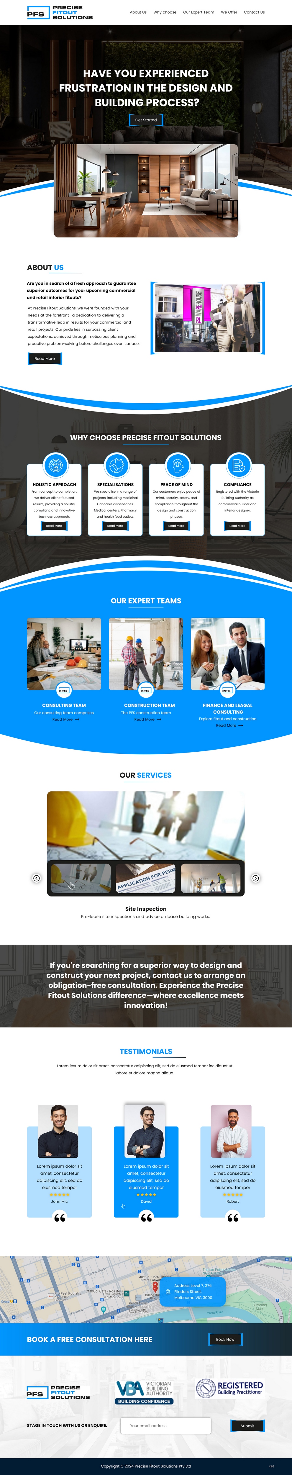 Web Design by pb for Precise Fitout Solutions Pty Ltd | Design #31975968