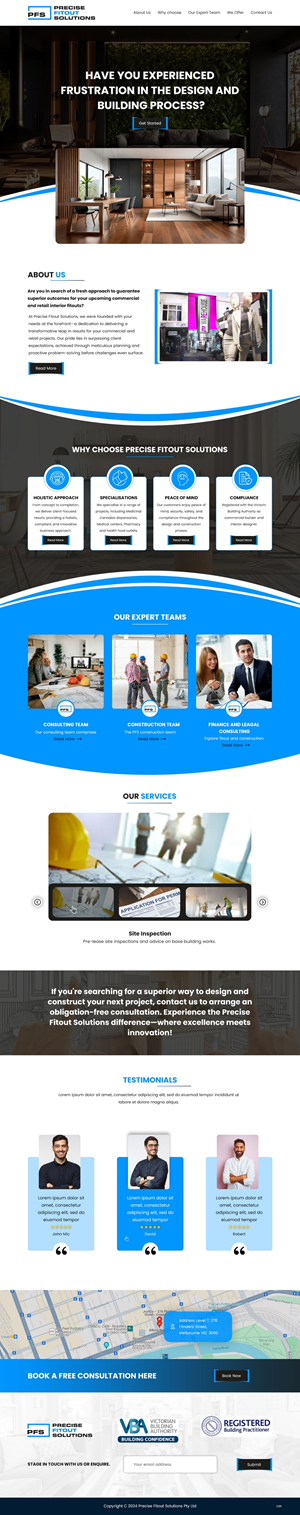 Diseño Web por pb para Precise Fitout Solutions Pty Ltd | Diseño: #31975968