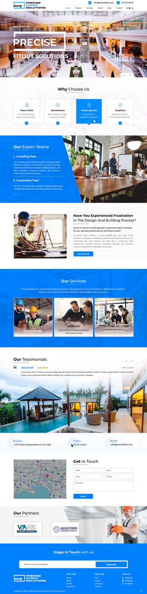 Diseño Web por pb para Precise Fitout Solutions Pty Ltd | Diseño: #31975970