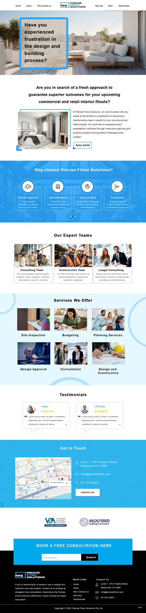 Diseño Web por pb para Precise Fitout Solutions Pty Ltd | Diseño: #31975971
