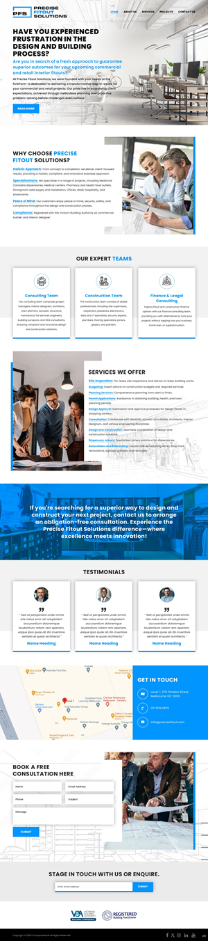 Diseño Web por pb para Precise Fitout Solutions Pty Ltd | Diseño: #31975977