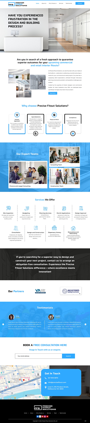 Diseño Web por pb para Precise Fitout Solutions Pty Ltd | Diseño: #32139990