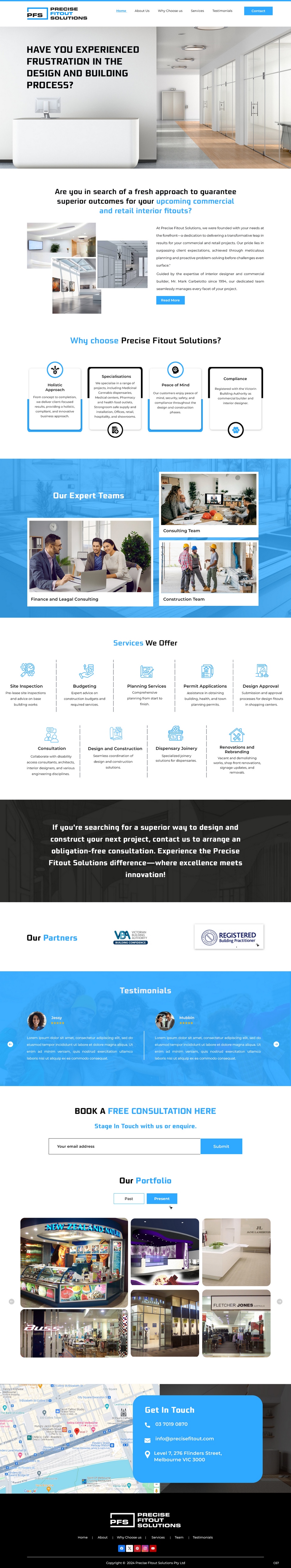 Diseño Web por pb para Precise Fitout Solutions Pty Ltd | Diseño #32151312