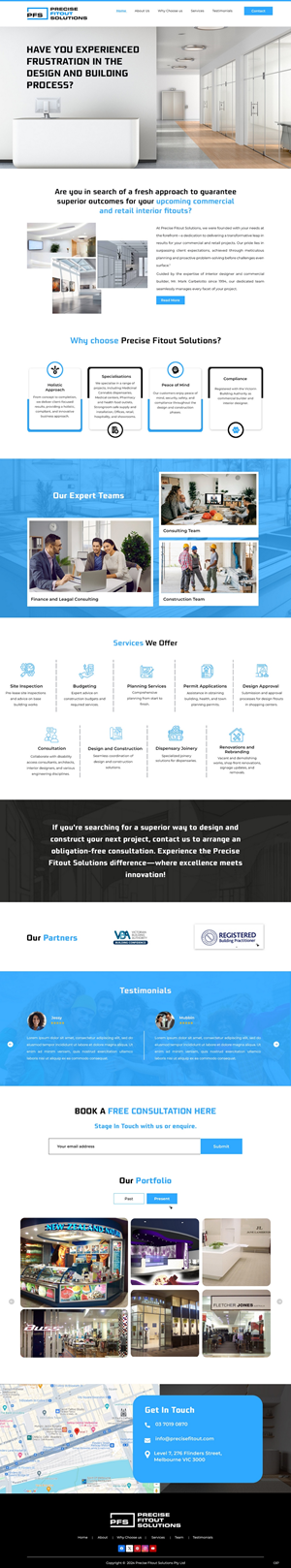 Diseño Web por pb para Precise Fitout Solutions Pty Ltd | Diseño: #32151312