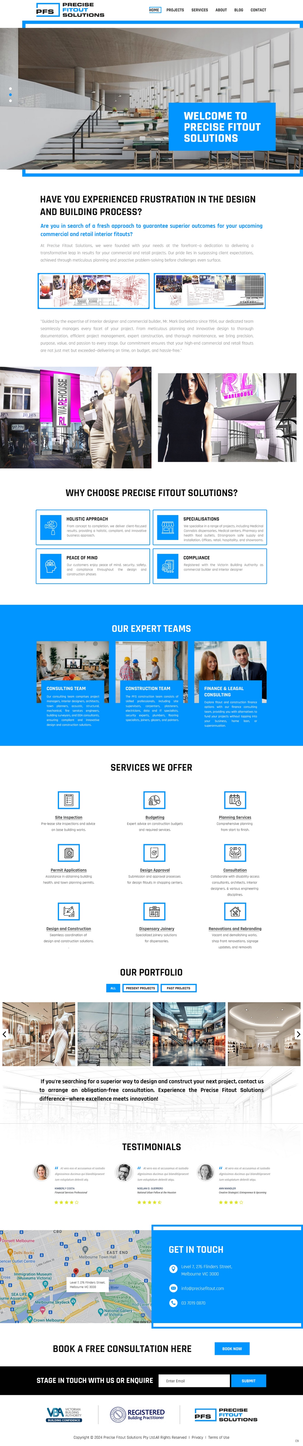 Web-Design von pb für Precise Fitout Solutions Pty Ltd | Design #32151313