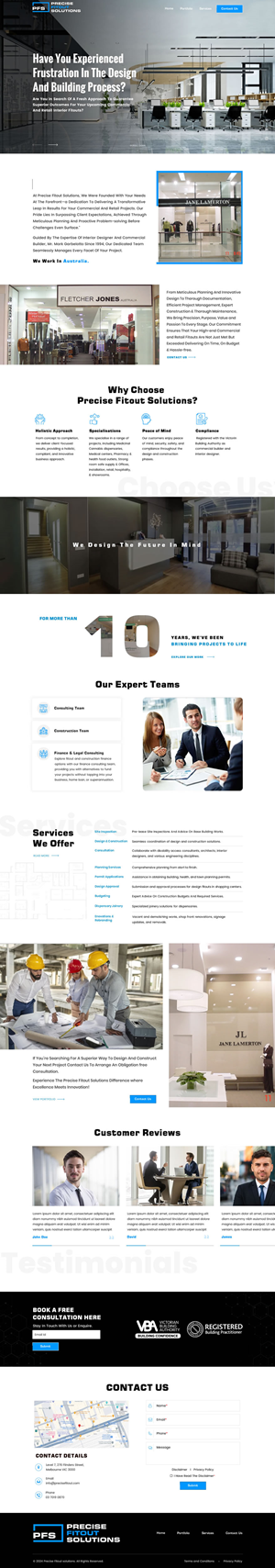Diseño Web por Sbss para Precise Fitout Solutions Pty Ltd | Diseño: #31967994
