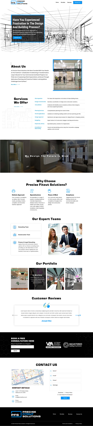 Diseño Web por Sbss para Precise Fitout Solutions Pty Ltd | Diseño: #31967995