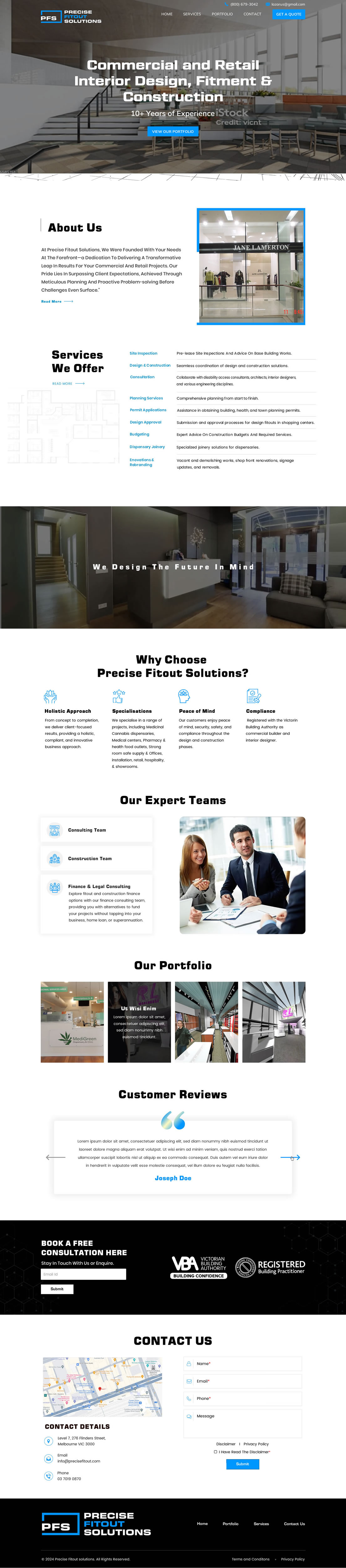 Web Design by Sbss for Precise Fitout Solutions Pty Ltd | Design #31975837