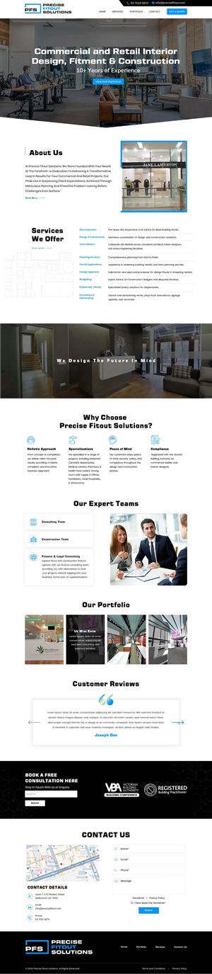 Diseño Web por Sbss para Precise Fitout Solutions Pty Ltd | Diseño: #31982576