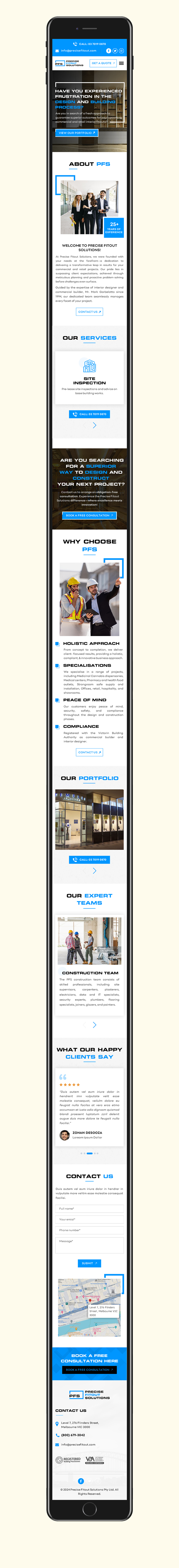 Web Design par Sbss pour Precise Fitout Solutions Pty Ltd | Design #32233223