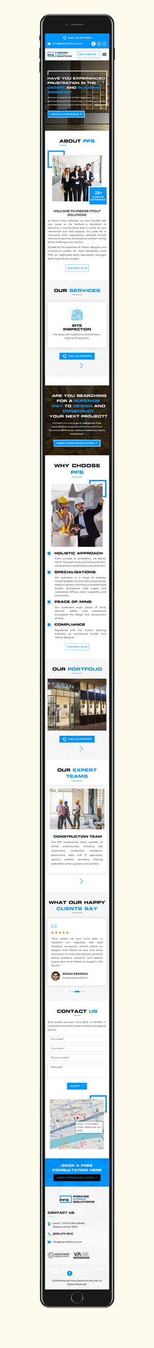 Web Design par Sbss pour Precise Fitout Solutions Pty Ltd | Design : #32233223