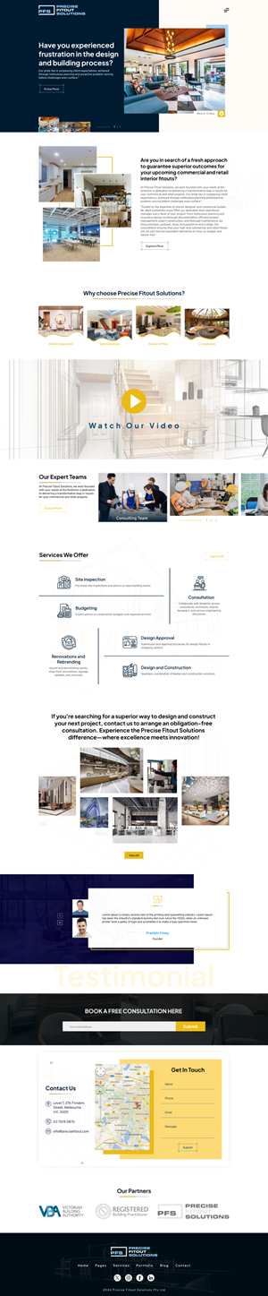 Diseño Web por Pram Shaw para Precise Fitout Solutions Pty Ltd | Diseño: #31974384