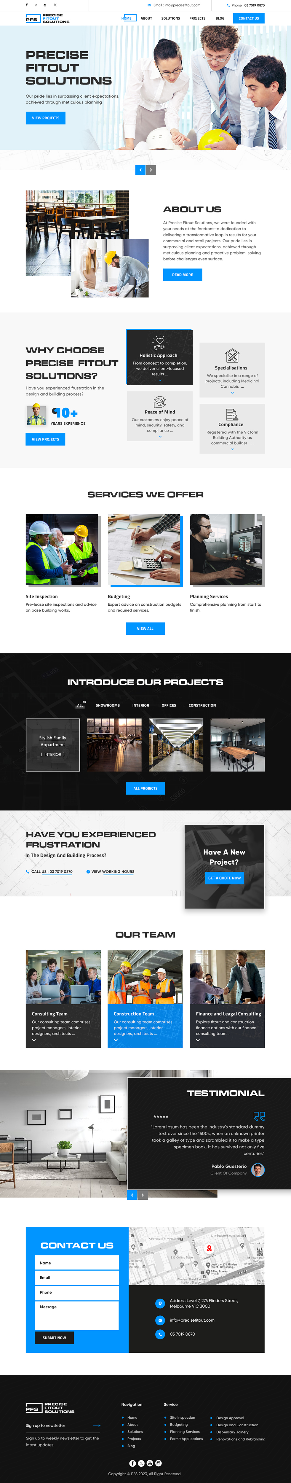 Web Design by sai.designer87 for Precise Fitout Solutions Pty Ltd | Design #31971903