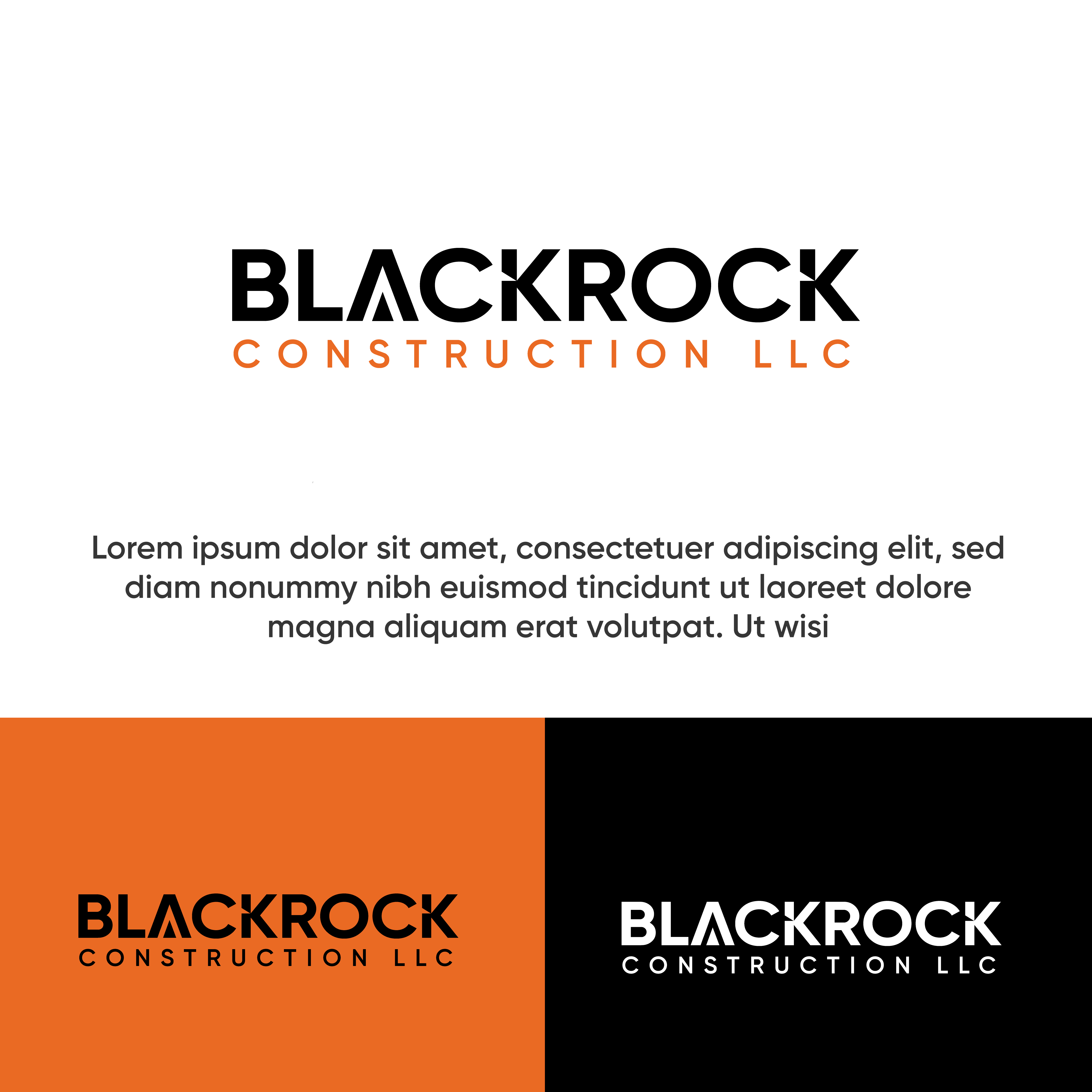 Logo Design by khadiga90 for Blackrock Construction LLC | Design #31964142