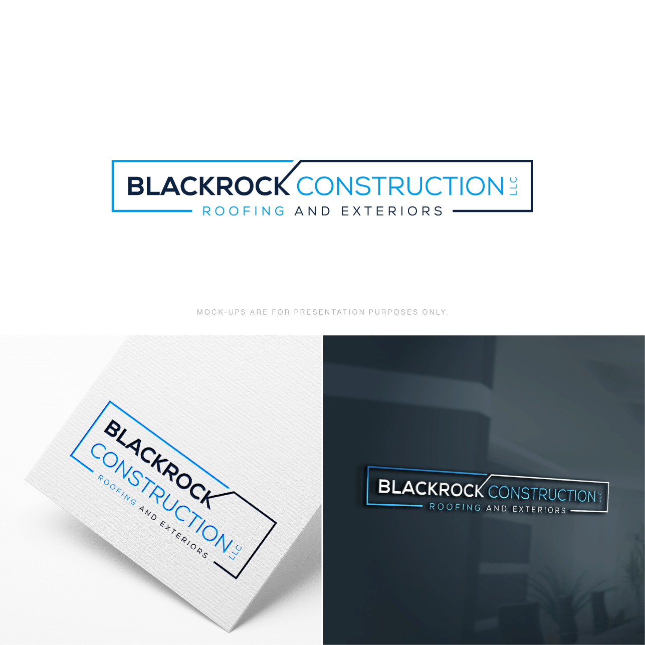 Diseño de Logo por The Lion Studios para Blackrock Construction LLC | Diseño #31965784