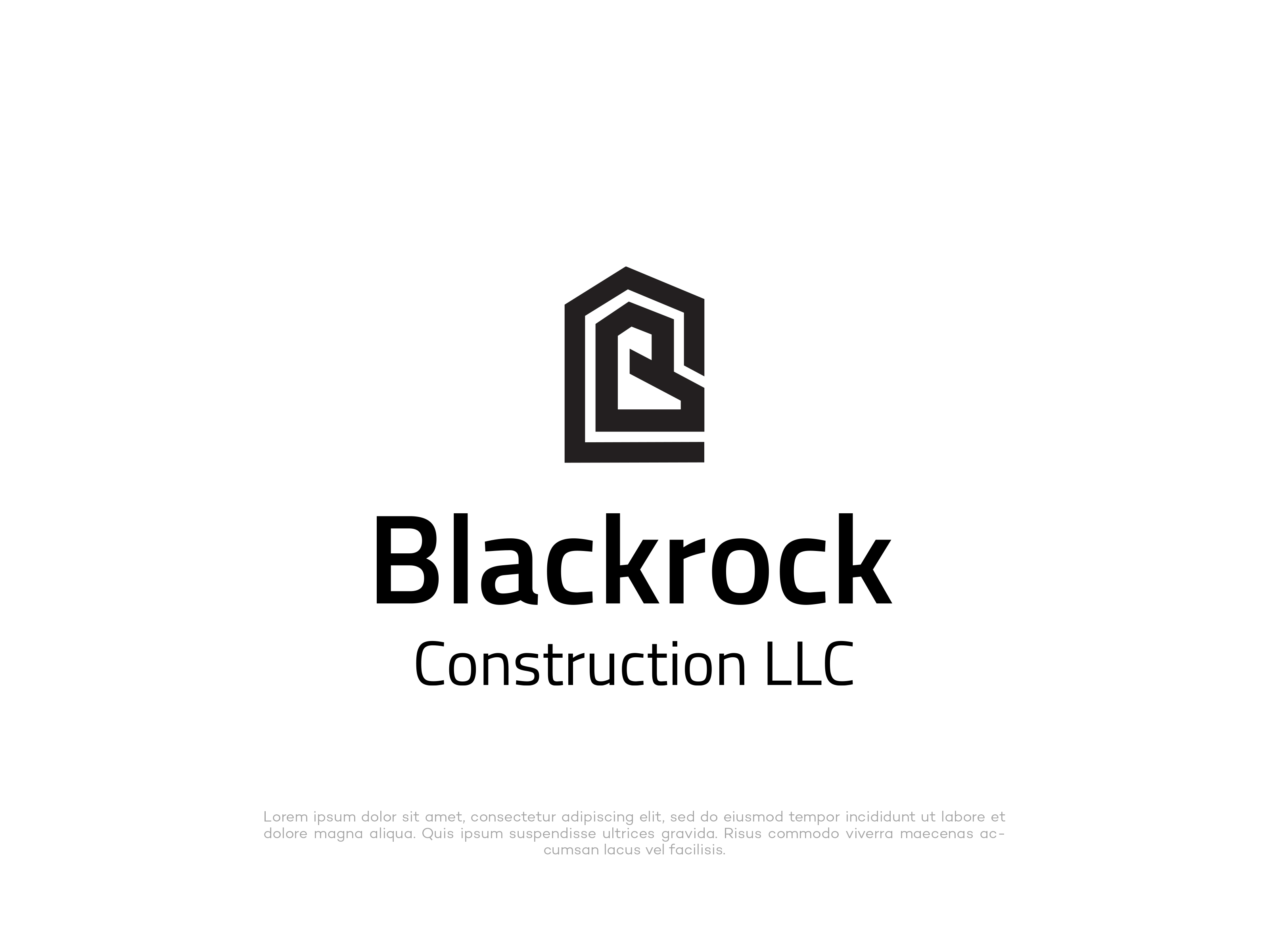 Logo Design by vramar.roy for Blackrock Construction LLC | Design #31964161