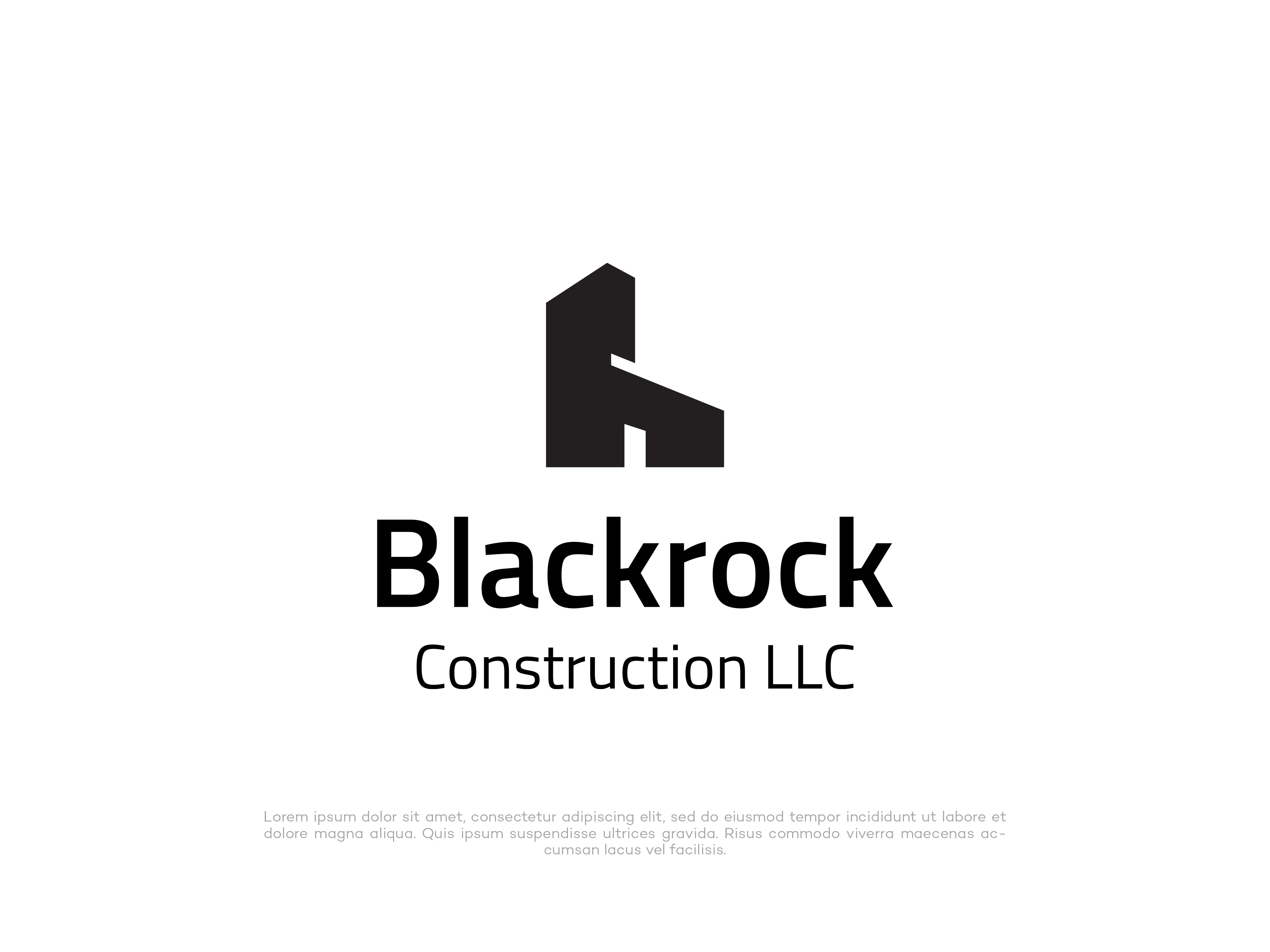 Logo Design by vramar.roy for Blackrock Construction LLC | Design #31966636