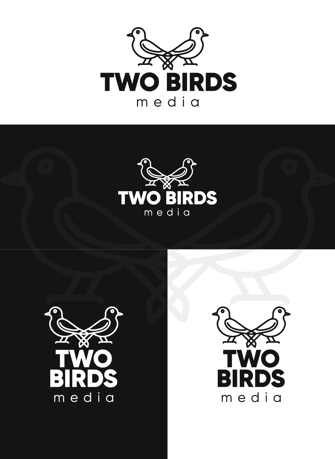 Logo Design by DistShorty - Poorna for 2 Birds Media | Design #31989926