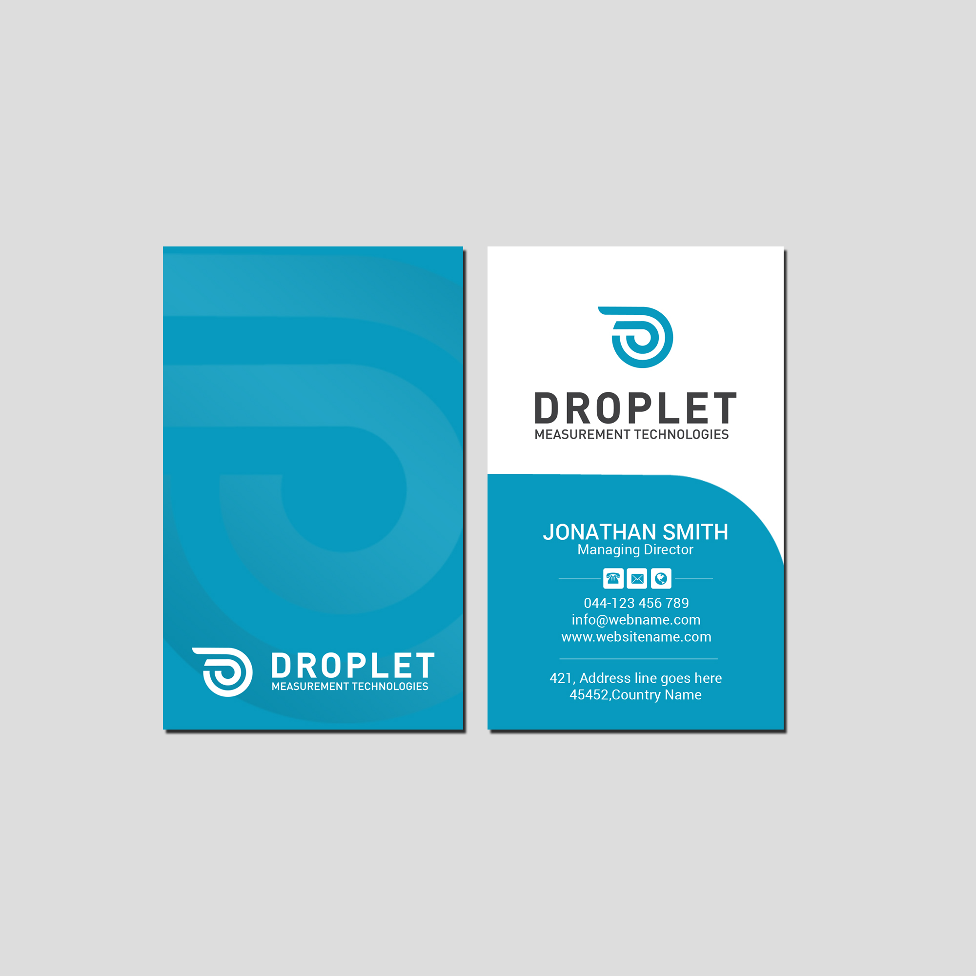 Business Card Design by Creations Box 2015 for Droplet Measurement Technologies, LLC | Design #31980832