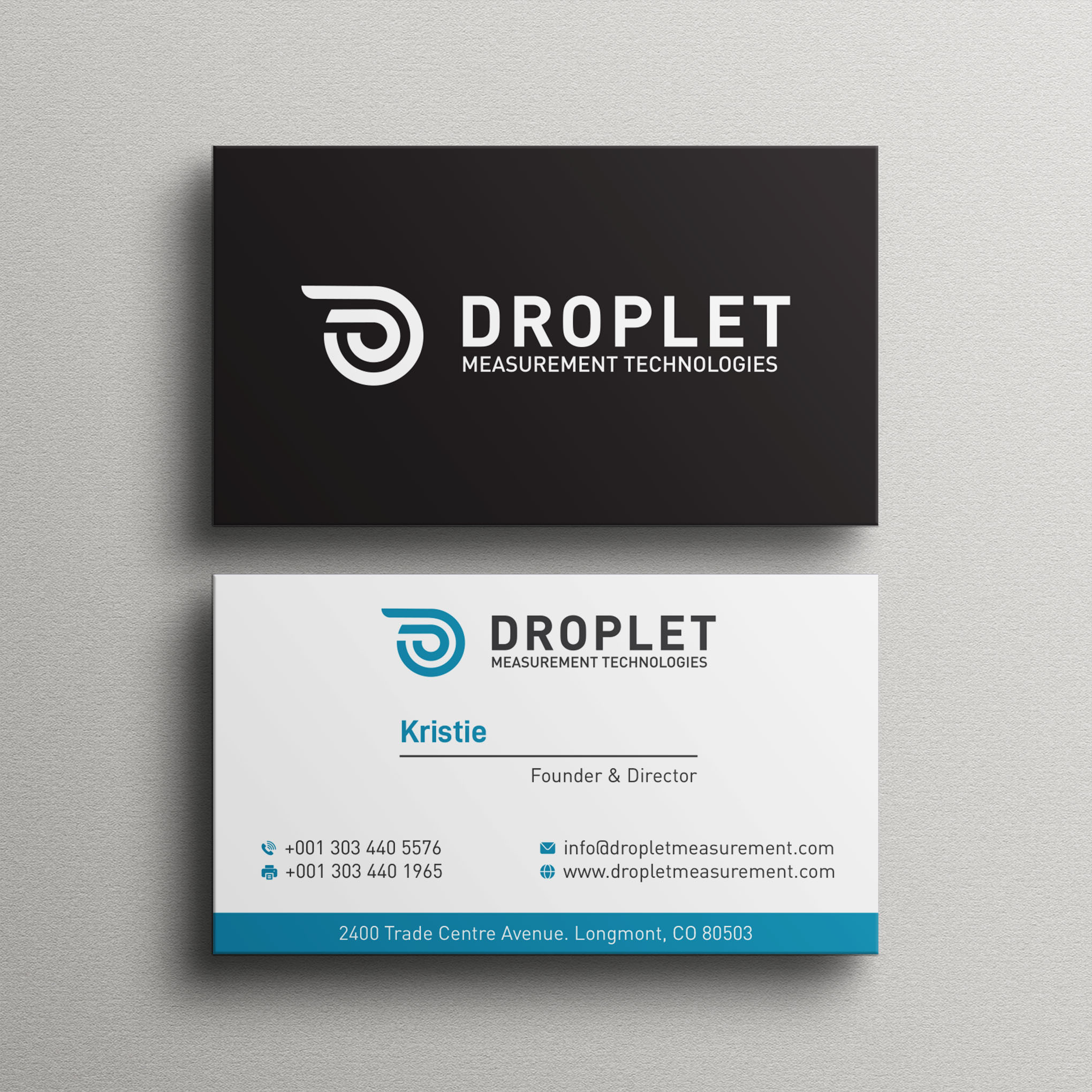 Business Card Design by Bikash Das for Droplet Measurement Technologies, LLC | Design #31992869