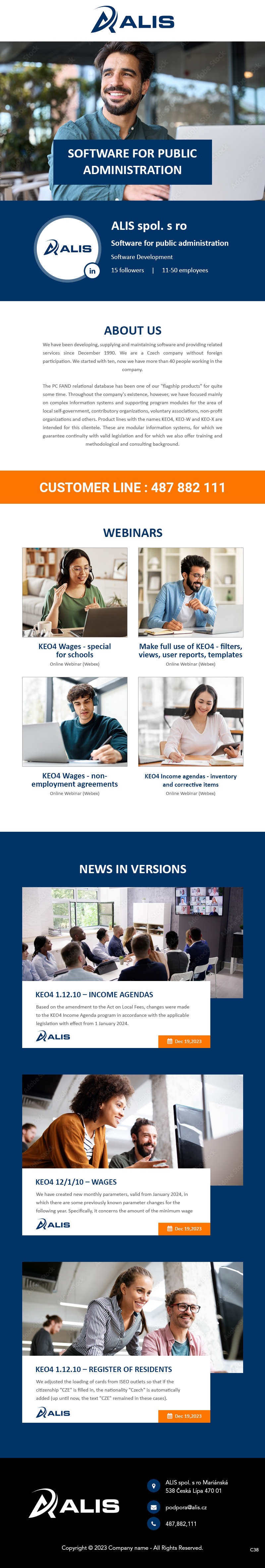 Newsletter Design by pb for ALIS spol. s r. o. | Design #31988816