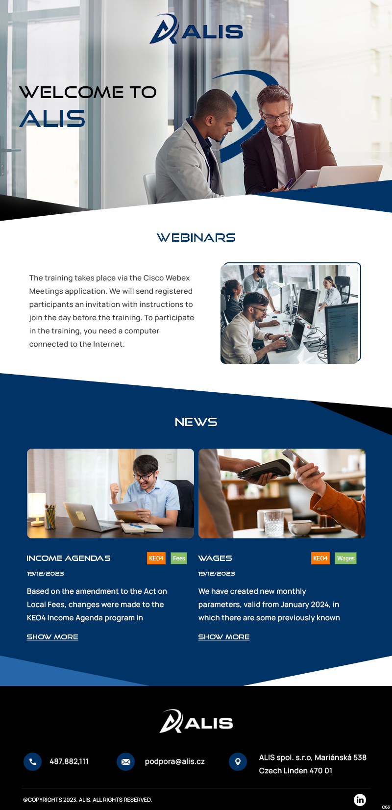 Newsletter Design by pb for ALIS spol. s r. o. | Design #31988823