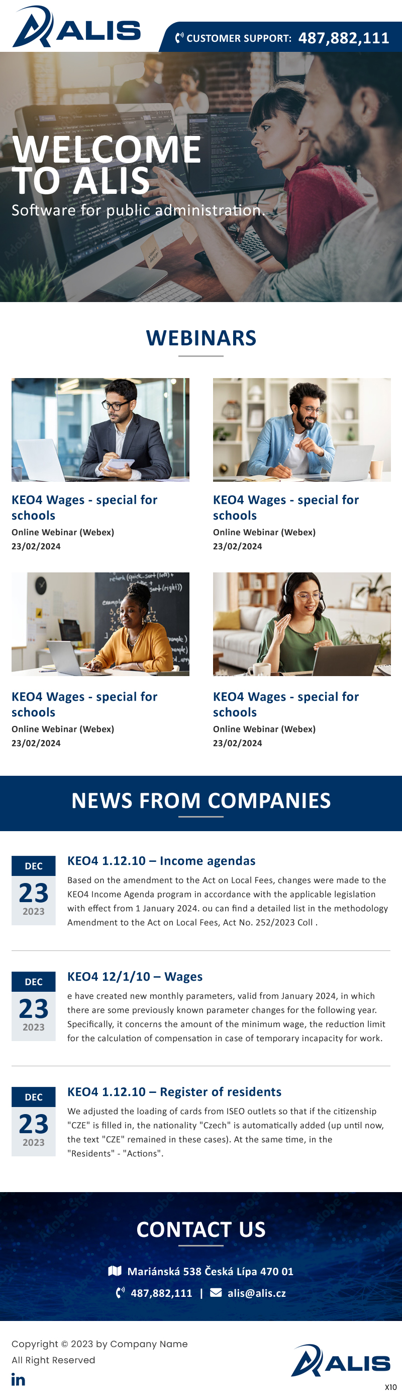 Newsletter-Design von pb für ALIS spol. s r. o. | Design #31988833
