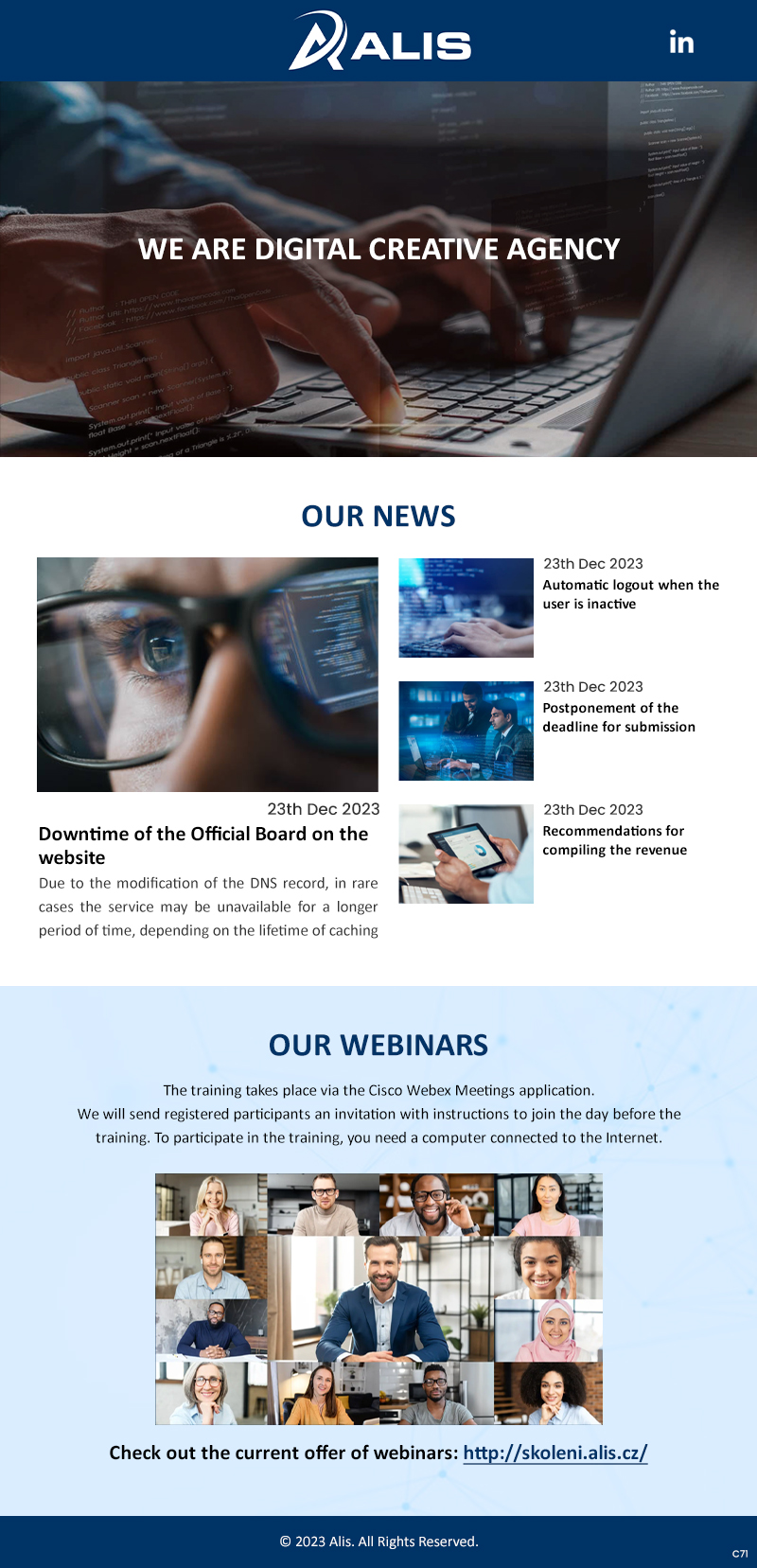 Newsletter Design by pb for ALIS spol. s r. o. | Design #31998140