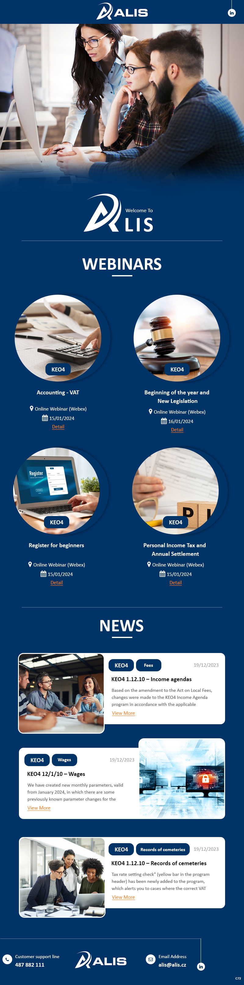 Newsletter Design by pb for ALIS spol. s r. o. | Design #31998141