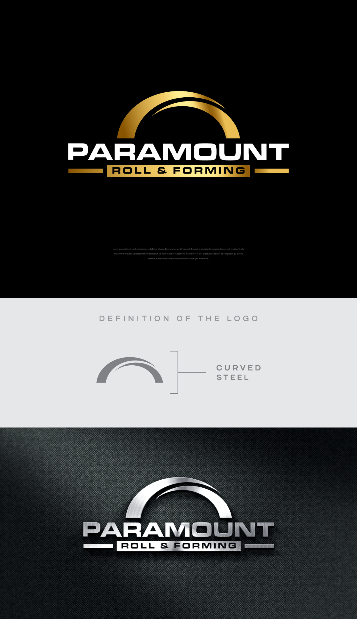 Logo Design by apik. for Paramount Roll & Forming | Design #32007740