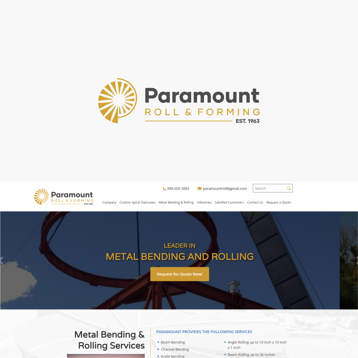 Logo Design by ThiagoB for Paramount Roll & Forming | Design #32009554