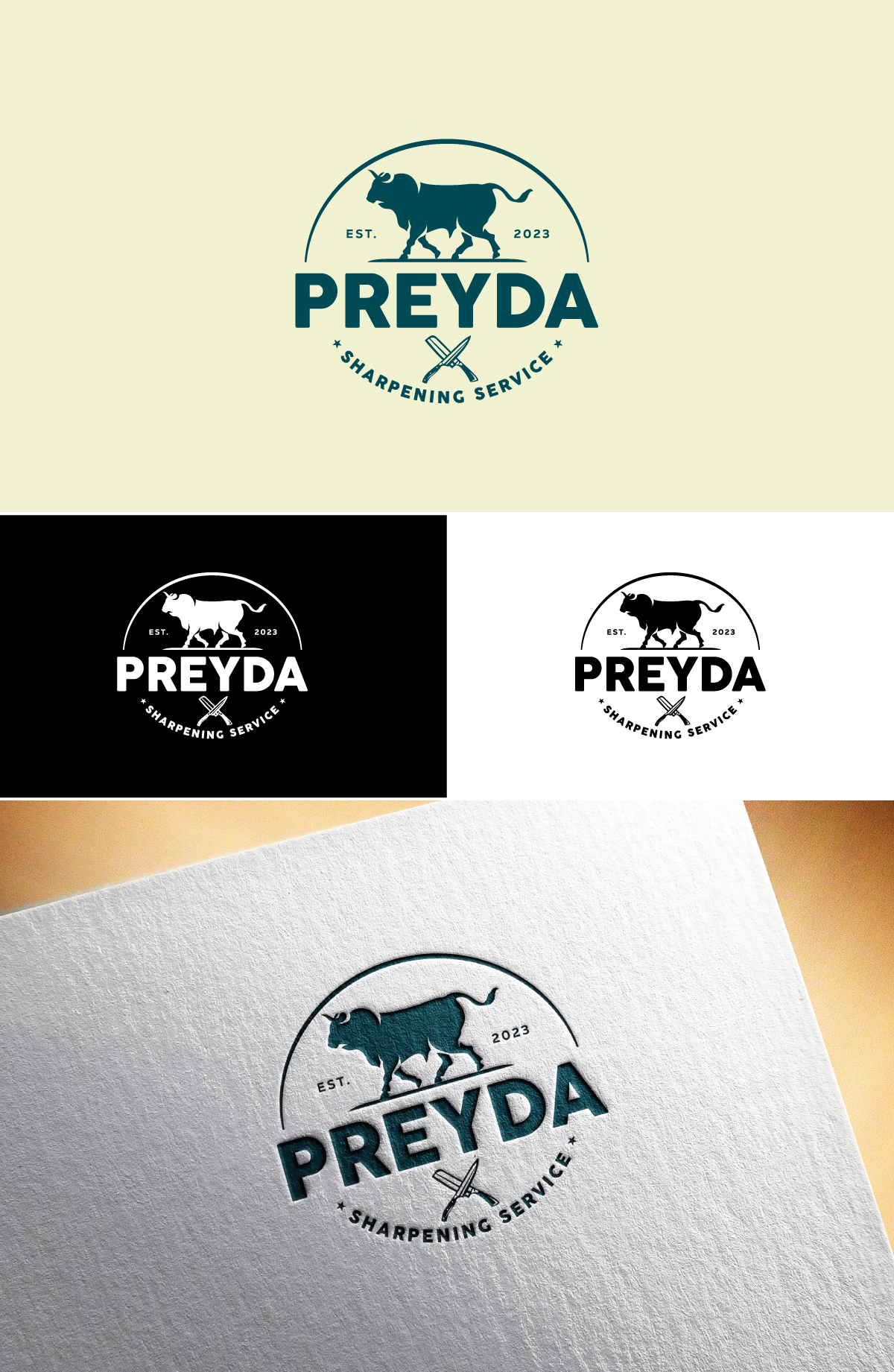 Logo Design by Logo Stock for Preyda Sharpening Service | Design #32014315