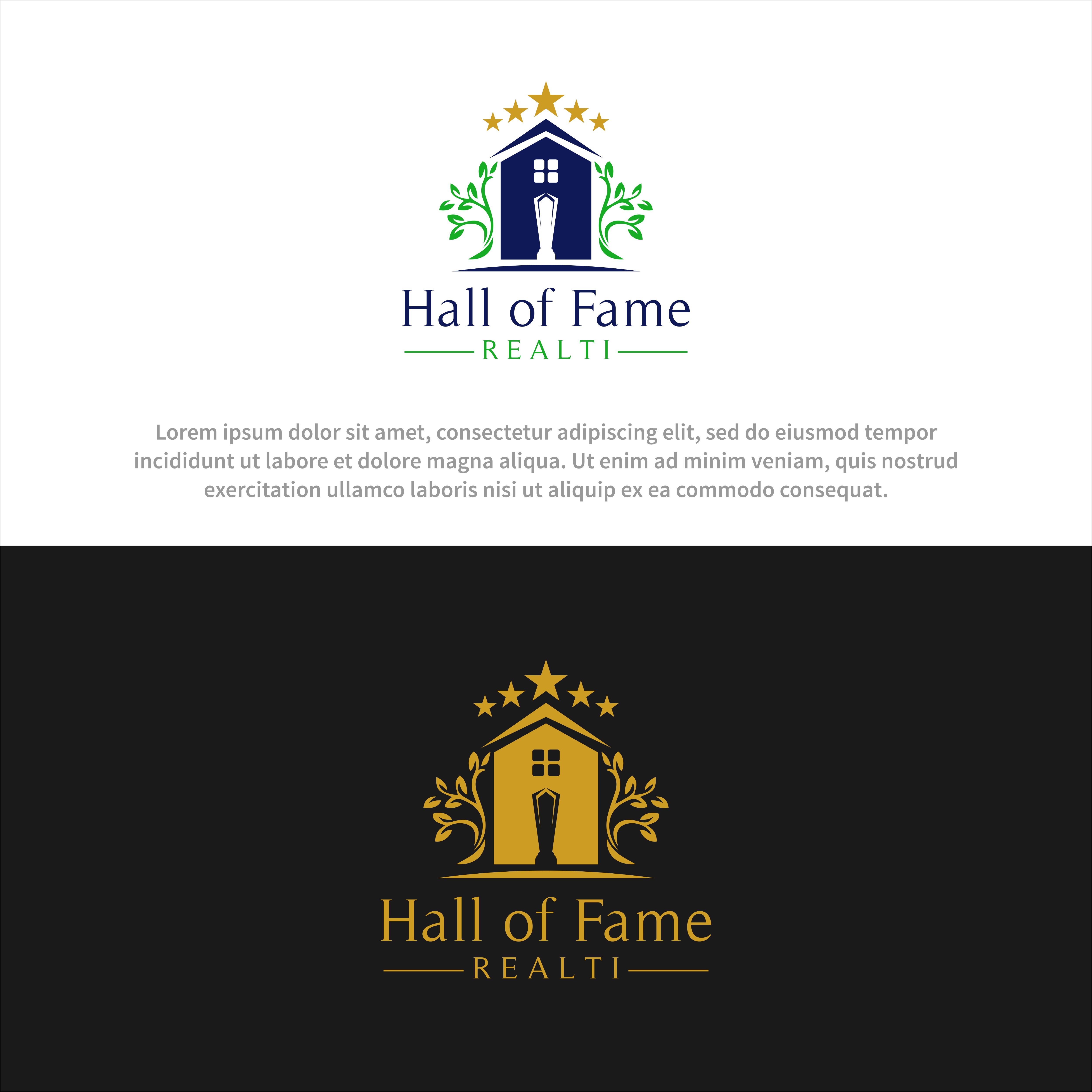 Logo Design by MooezaStudio for Hall of Fame Real Estate | Design #32030438