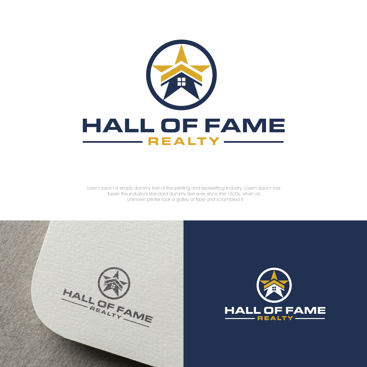 Logo Design by webeezine for Hall of Fame Real Estate | Design #32030937
