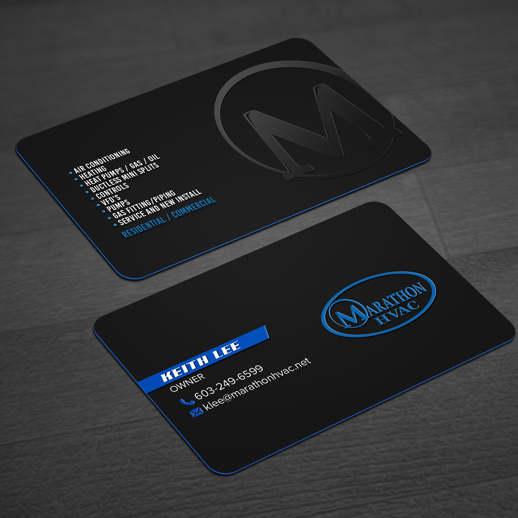 Business Card Design by WellDesign for Marathon HVAC | Design #32025820