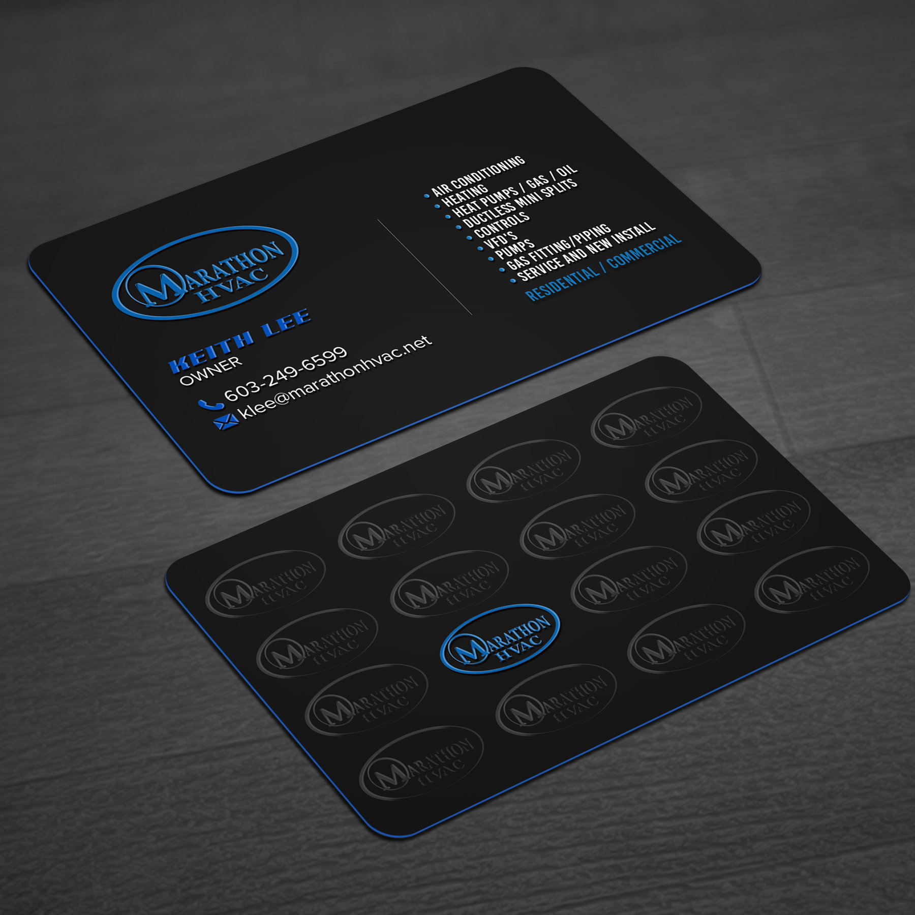 Visitenkarten-Design von WellDesign für Marathon HVAC | Design #32025824