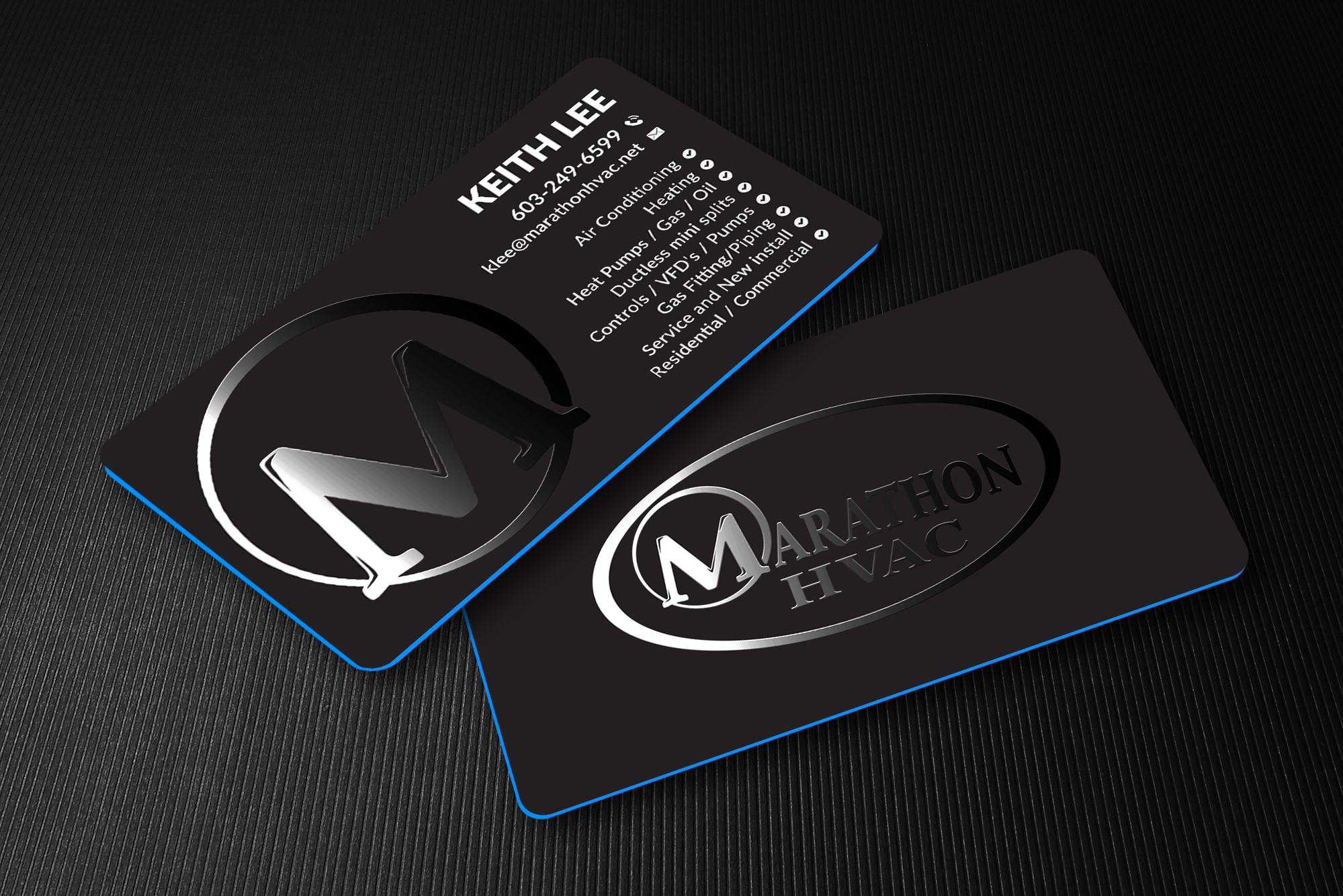 Business Card Design by Sun Moon Graphic Designer for Marathon HVAC | Design #32026999