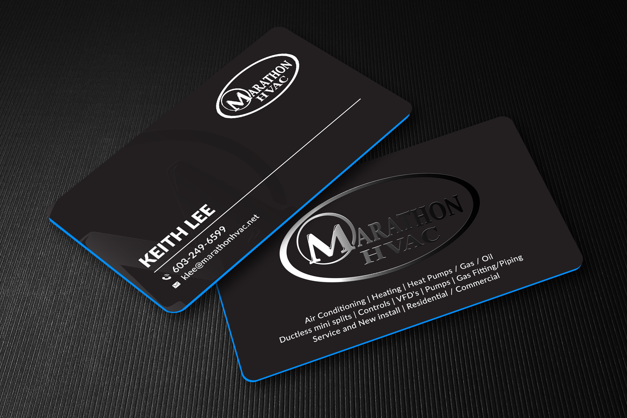 Business Card Design by Sun Moon Graphic Designer for Marathon HVAC | Design #32027000