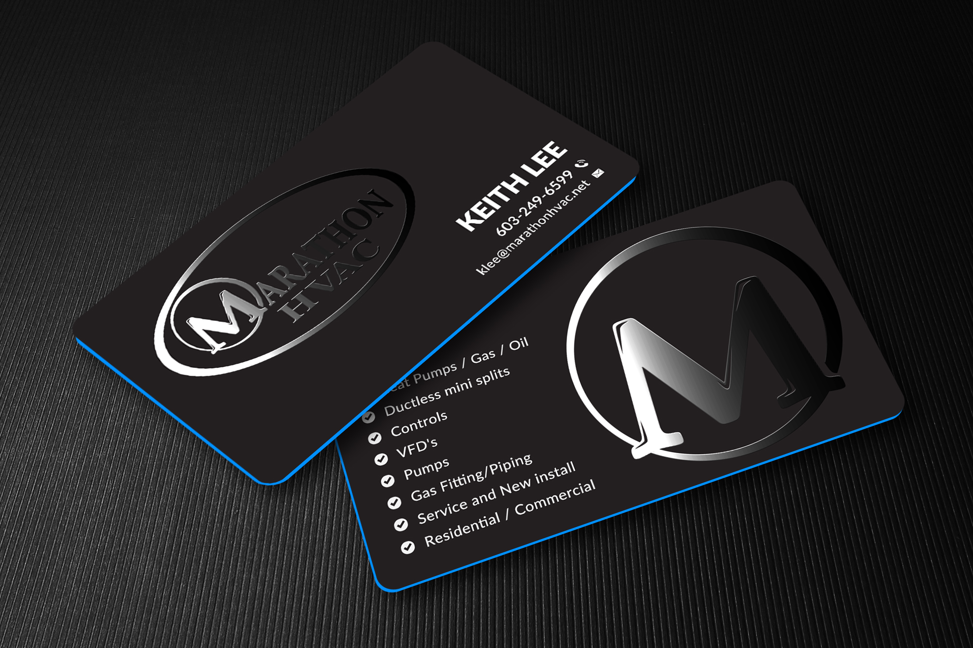 Business Card Design by Sun Moon Graphic Designer for Marathon HVAC | Design #32027001