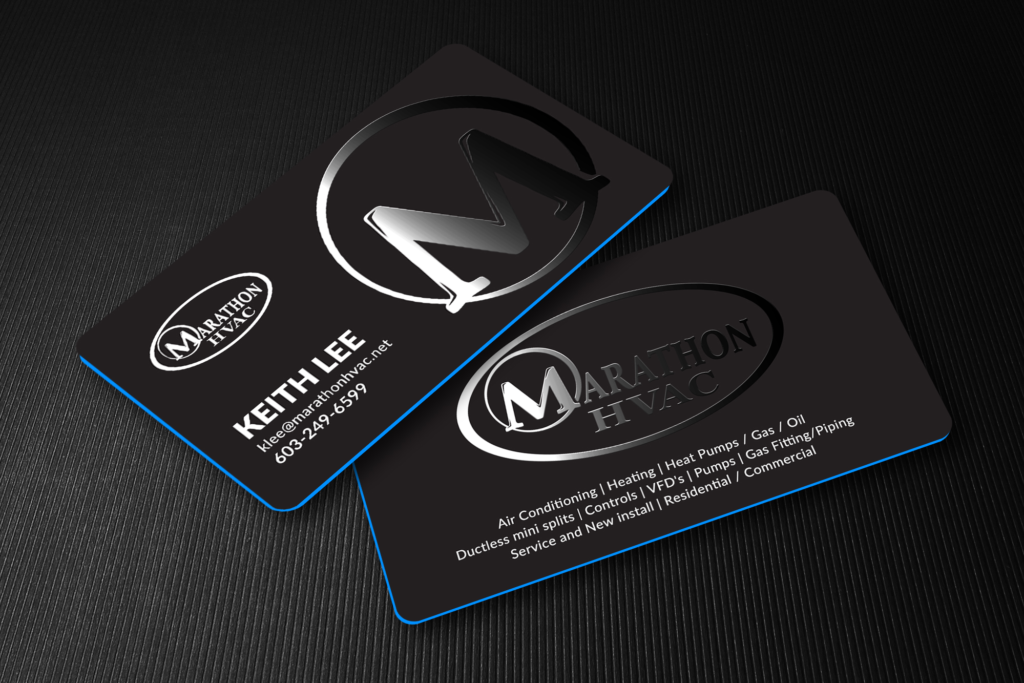 Business Card Design by Sun Moon Graphic Designer for Marathon HVAC | Design #32027003
