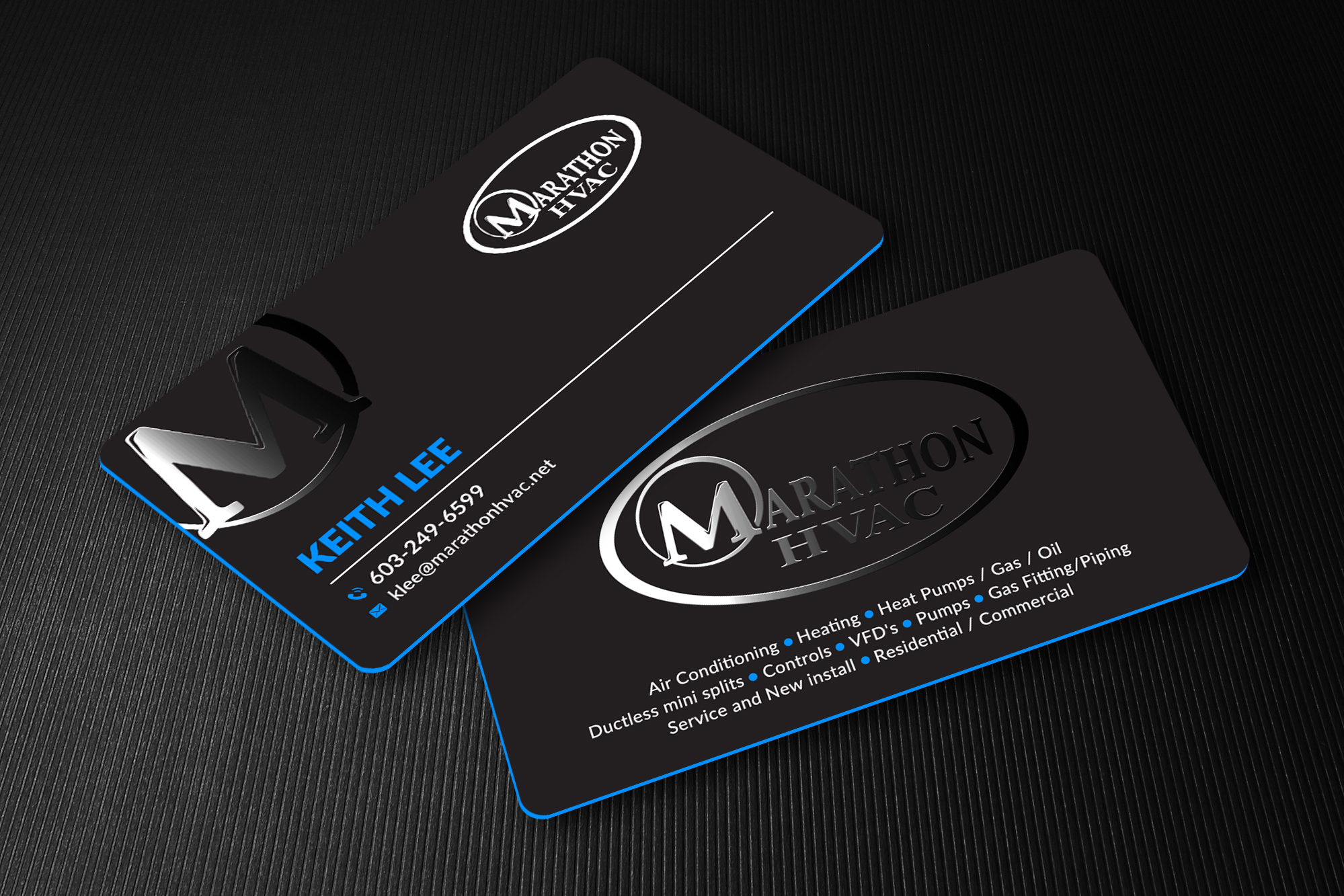 Business Card Design by Sun Moon Graphic Designer for Marathon HVAC | Design #32032704