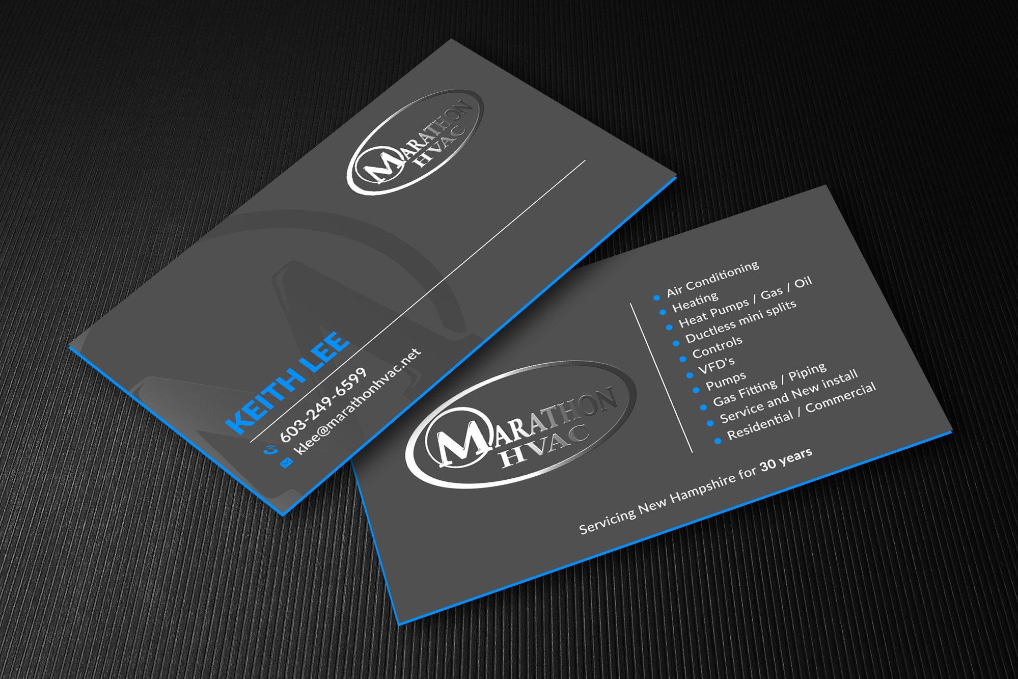 Business Card Design by Sun Moon Graphic Designer for Marathon HVAC | Design #32040995
